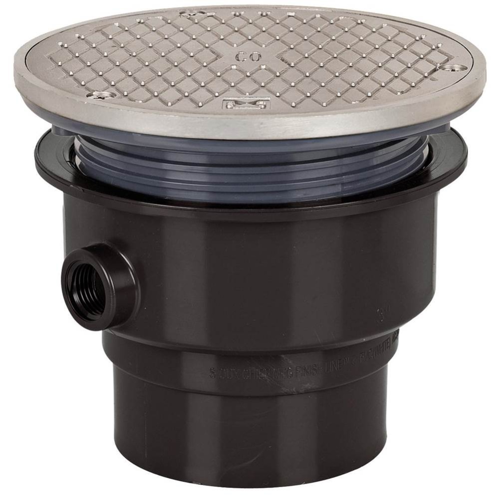 Adj Floor Cleanout 3 Abs 6ss R&c Rnd