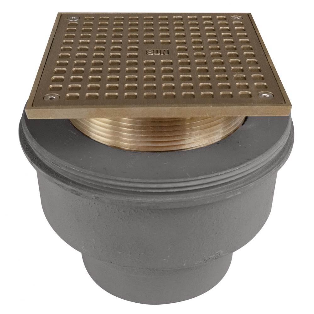 Adj Floor Cleanout 3nh Nb Cover Sq