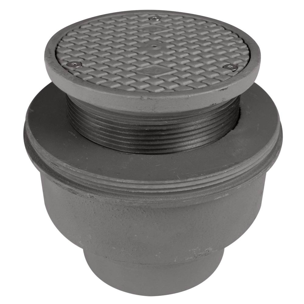 Adj Floor Cleanout 4nh Di Cover + Brass Plug