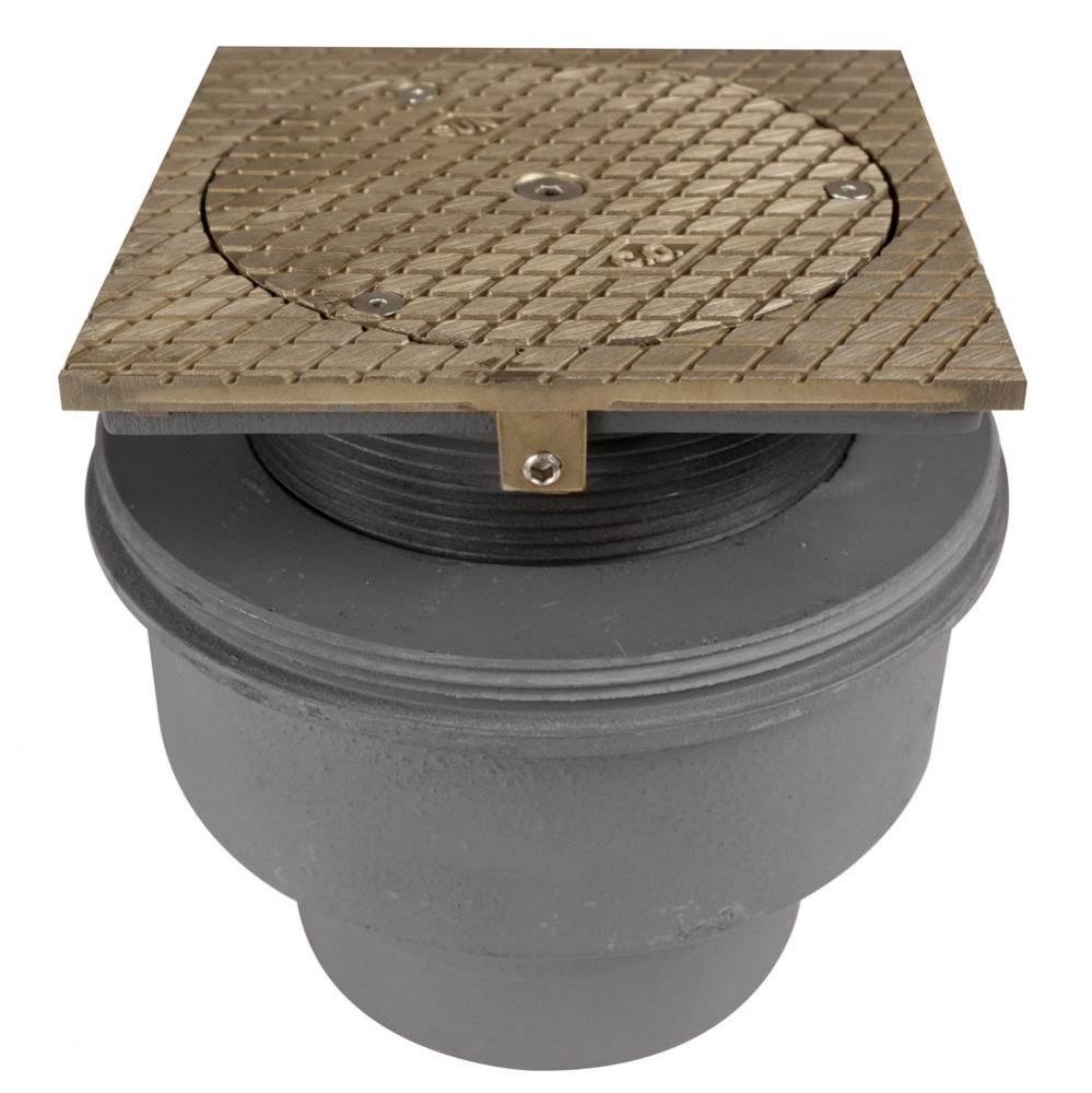 Adj Floor Cleanout 4nh Di Cover Nb Veneer Sq