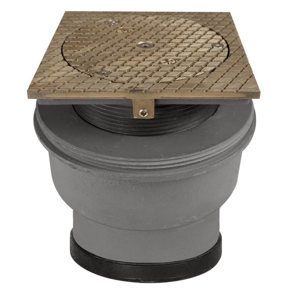 Adj Floor Cleanout 4pj Di Cover Nb Veneer Sq