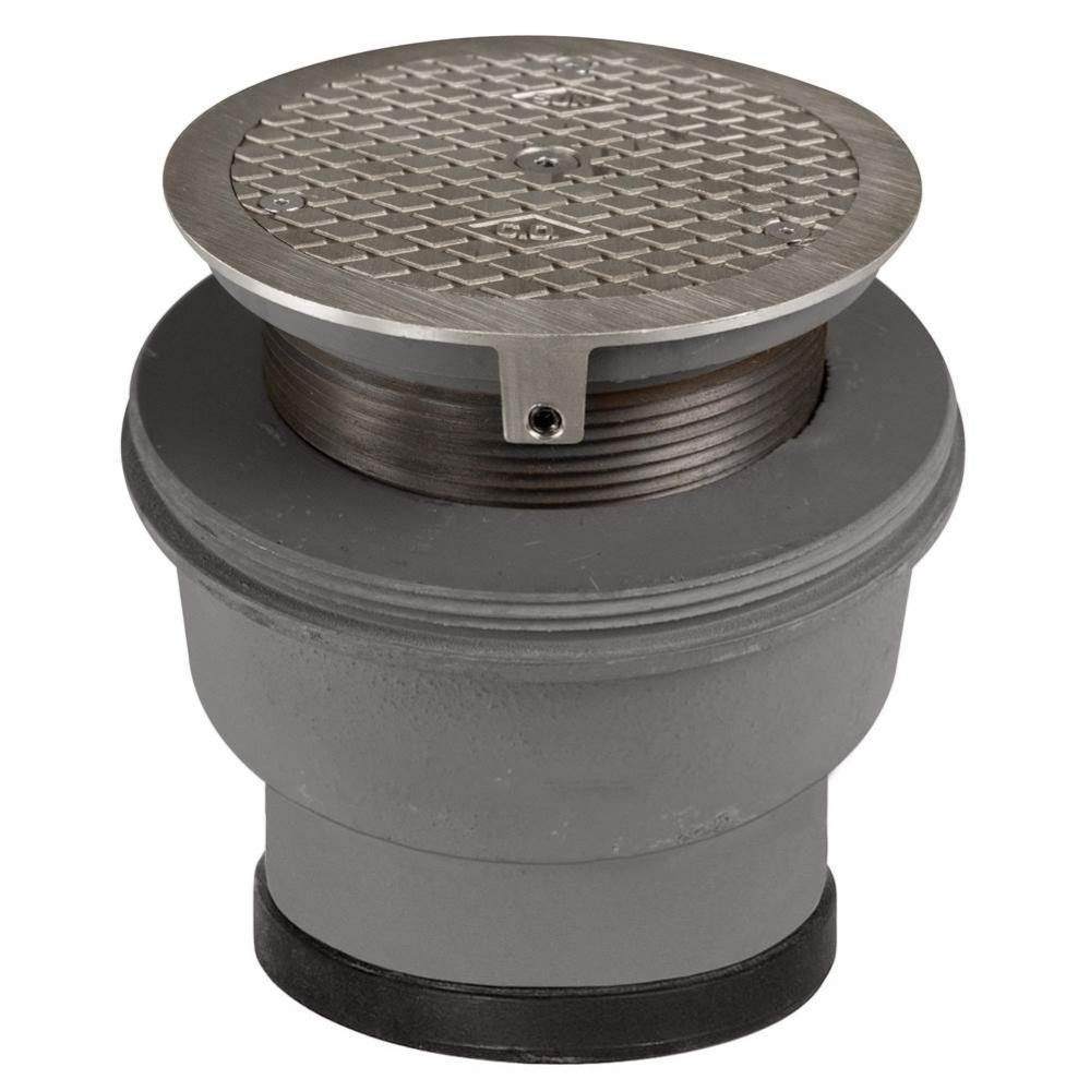 Adj Floor Cleanout 4pj Di Cover Ss Veneer