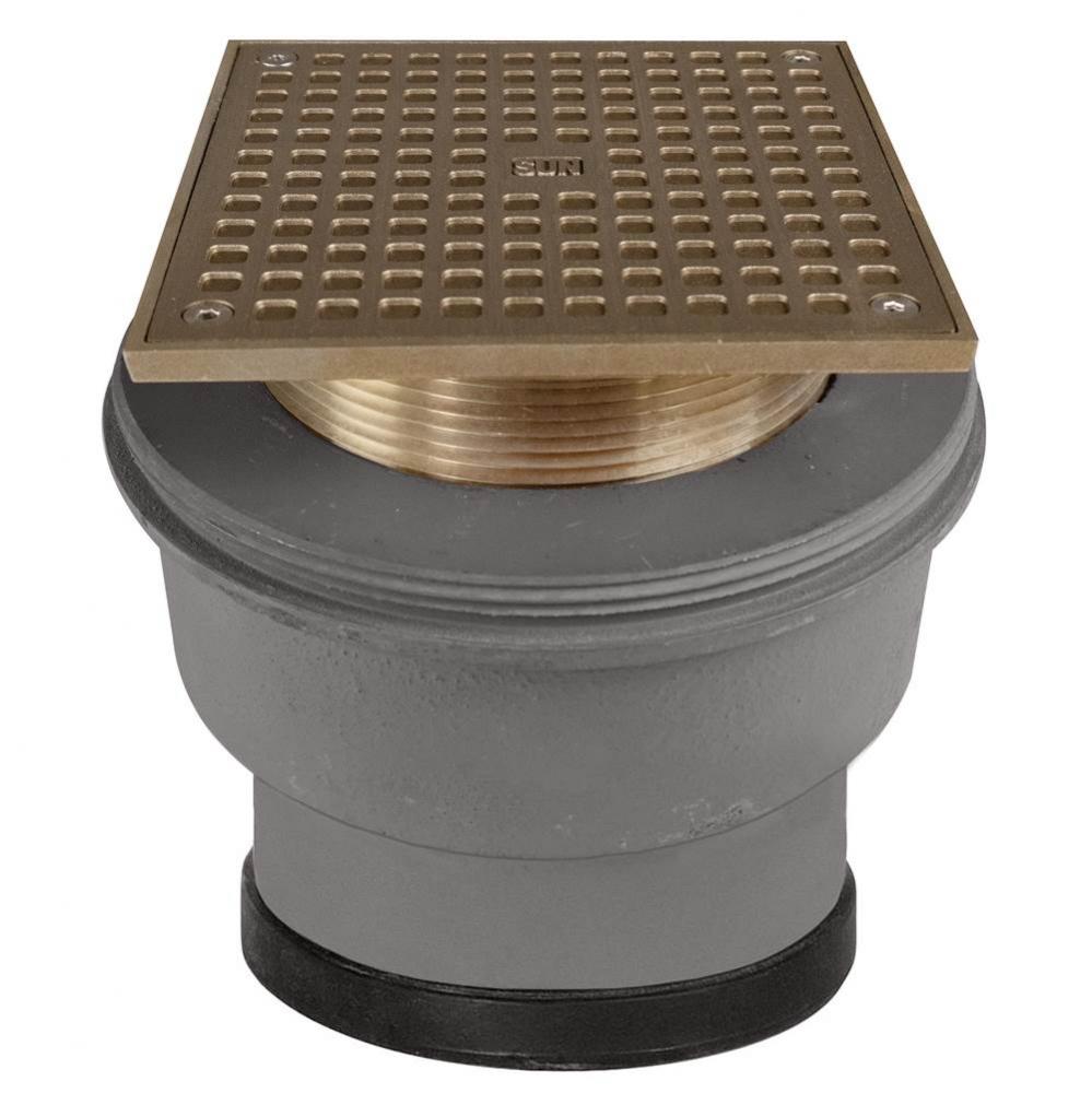 Adj Floor Cleanout 4pj Nb Cover Sq