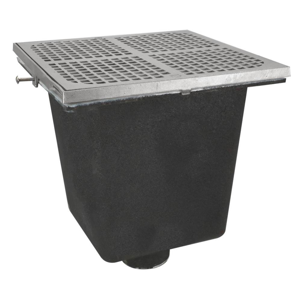 Floor Sink Are Sq 12x12x10 4nh Noflng Ss Ring & Grate