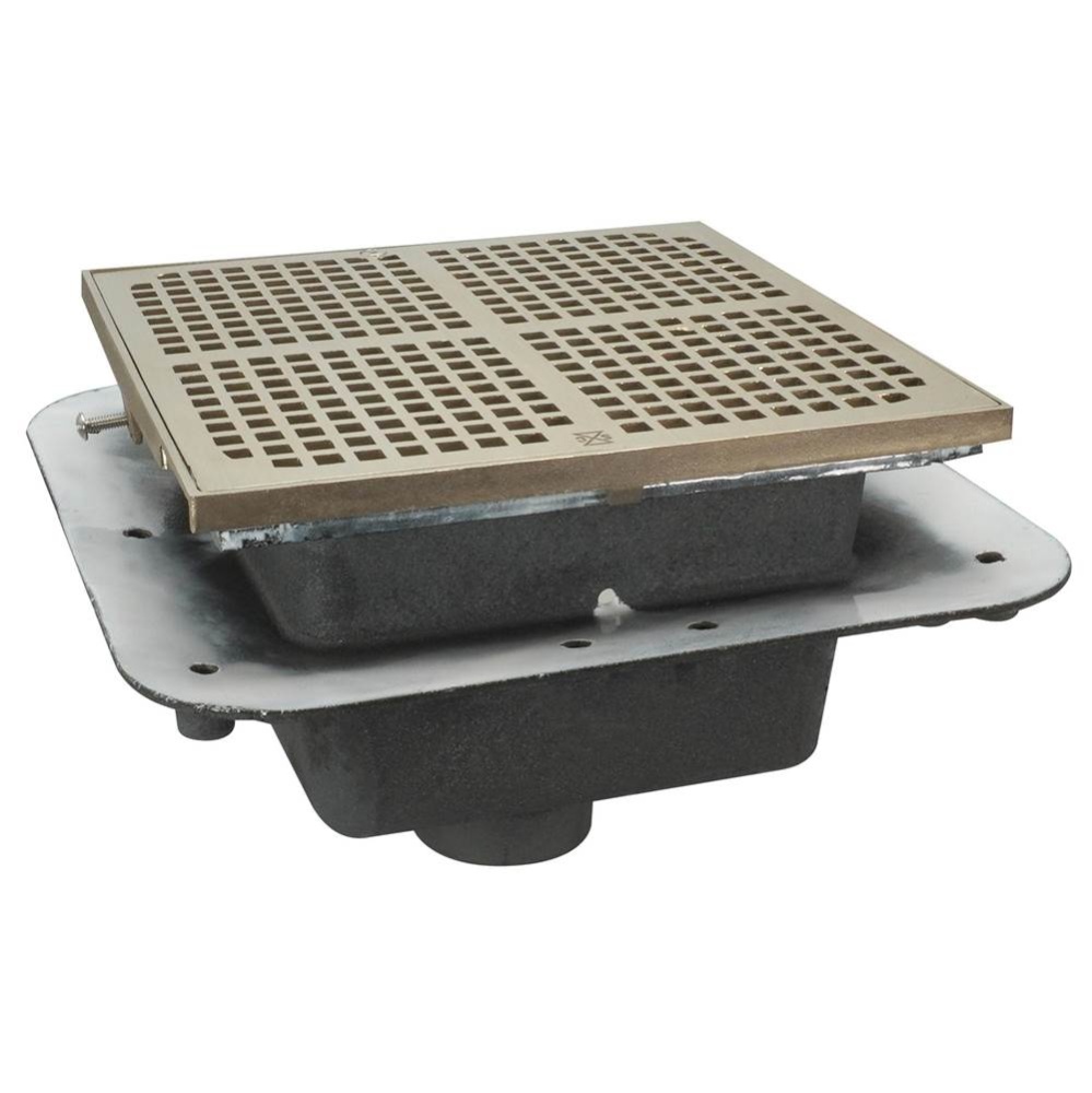 Floor Sink Are Sq 12x12x6 2nh Flanged Nb Ring & Grate