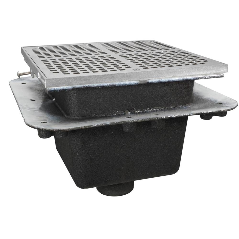 Floor Sink Are Sq 12x12x8 3nh Flanged Ss Ring & Grate