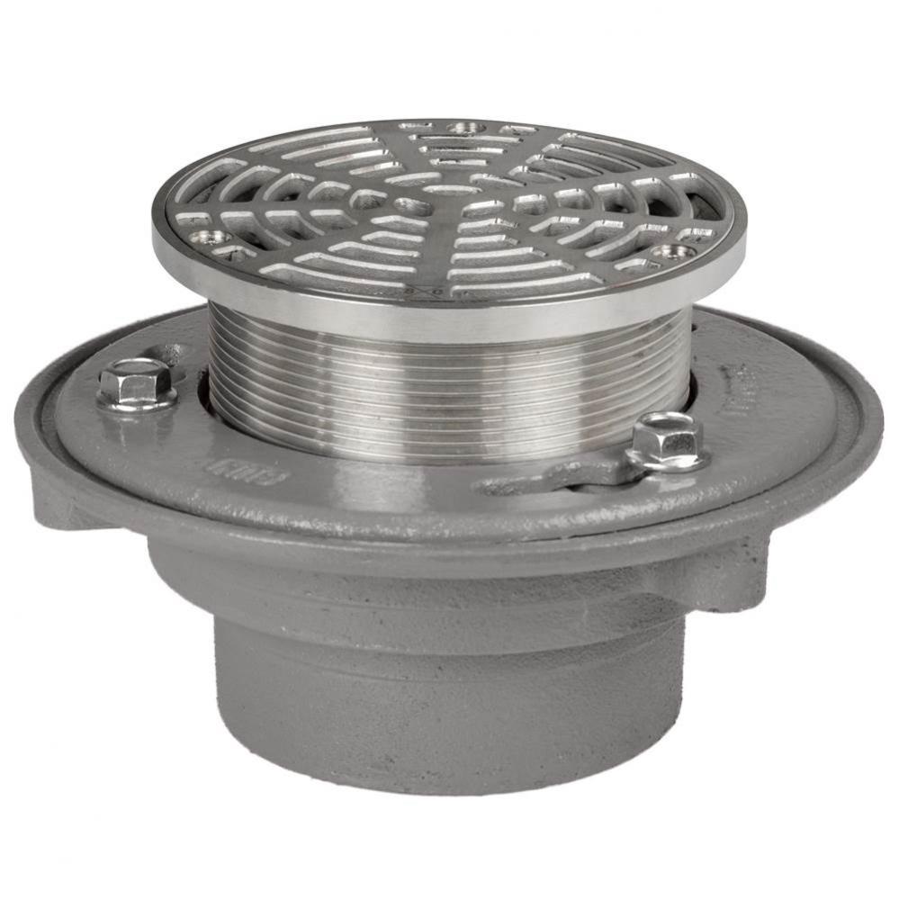 Adj Flashing Drain 2 Nh 5ss R&s Rnd