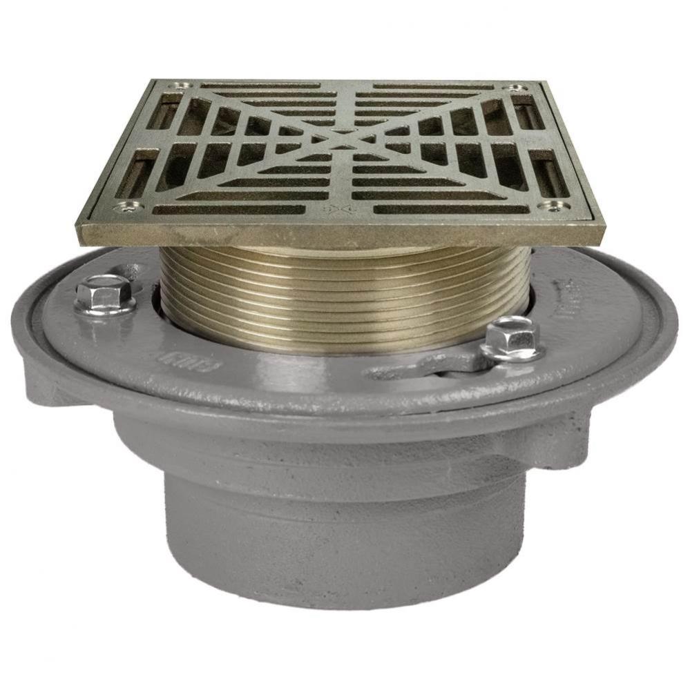 Adj Flashing Drain 3 Nh 5nb R&s Sq