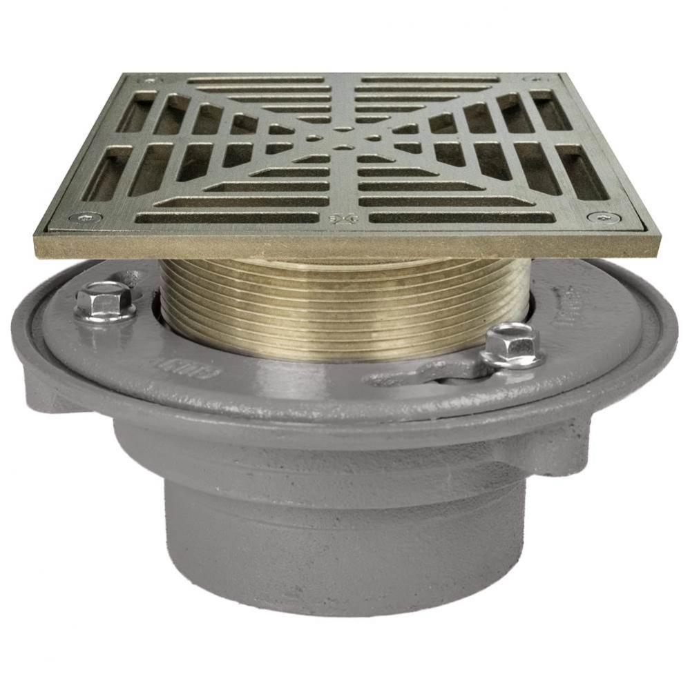 Adj Flashing Drain 4 Nh 6nb R&s Sq