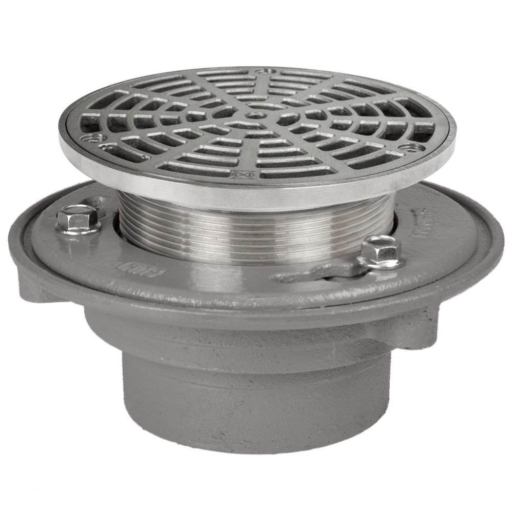 Adj Flashing Drain 4 Nh 6ss R&s Rnd