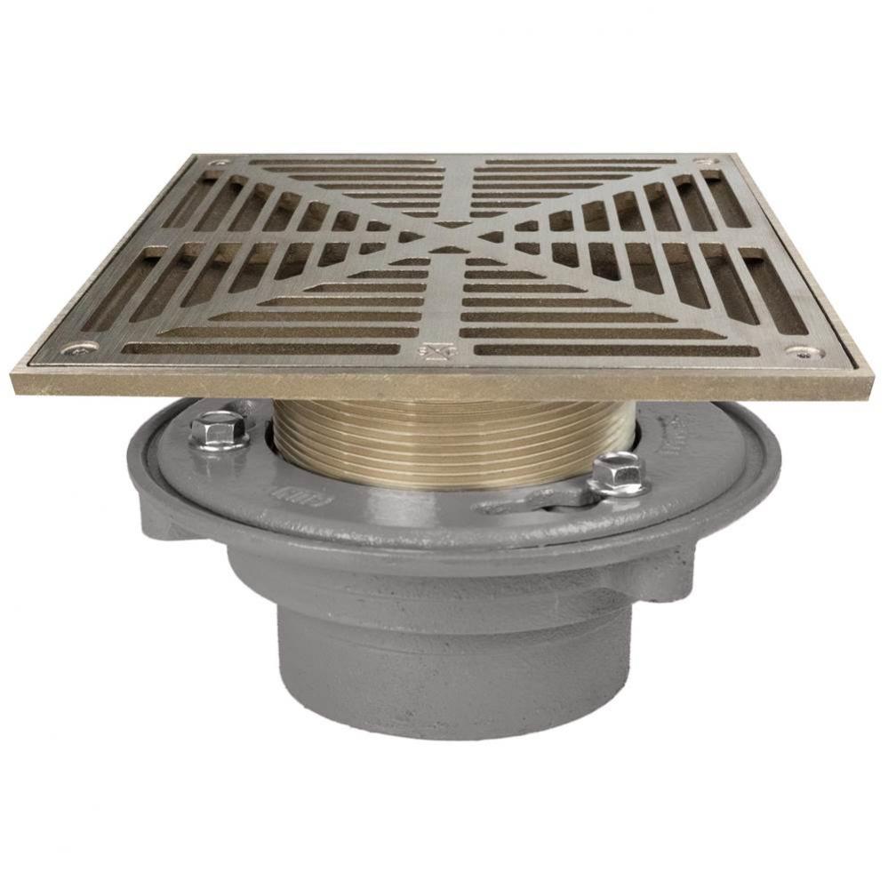 Adj Flashing Drain 4 Nh 8nb R&s Sq