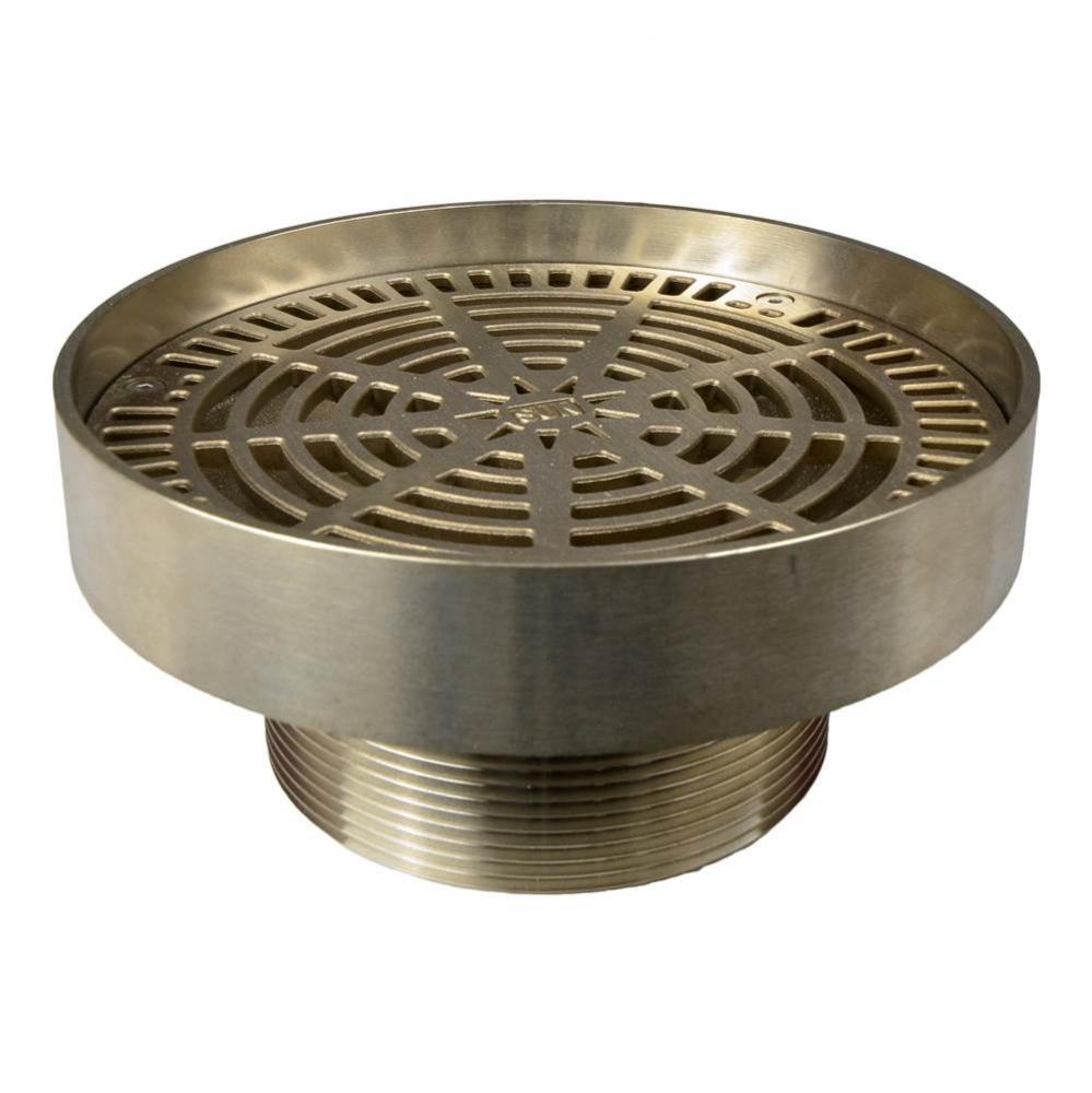 Adj Floor Drain Head 10nb R&s Rnd - Extended Rim