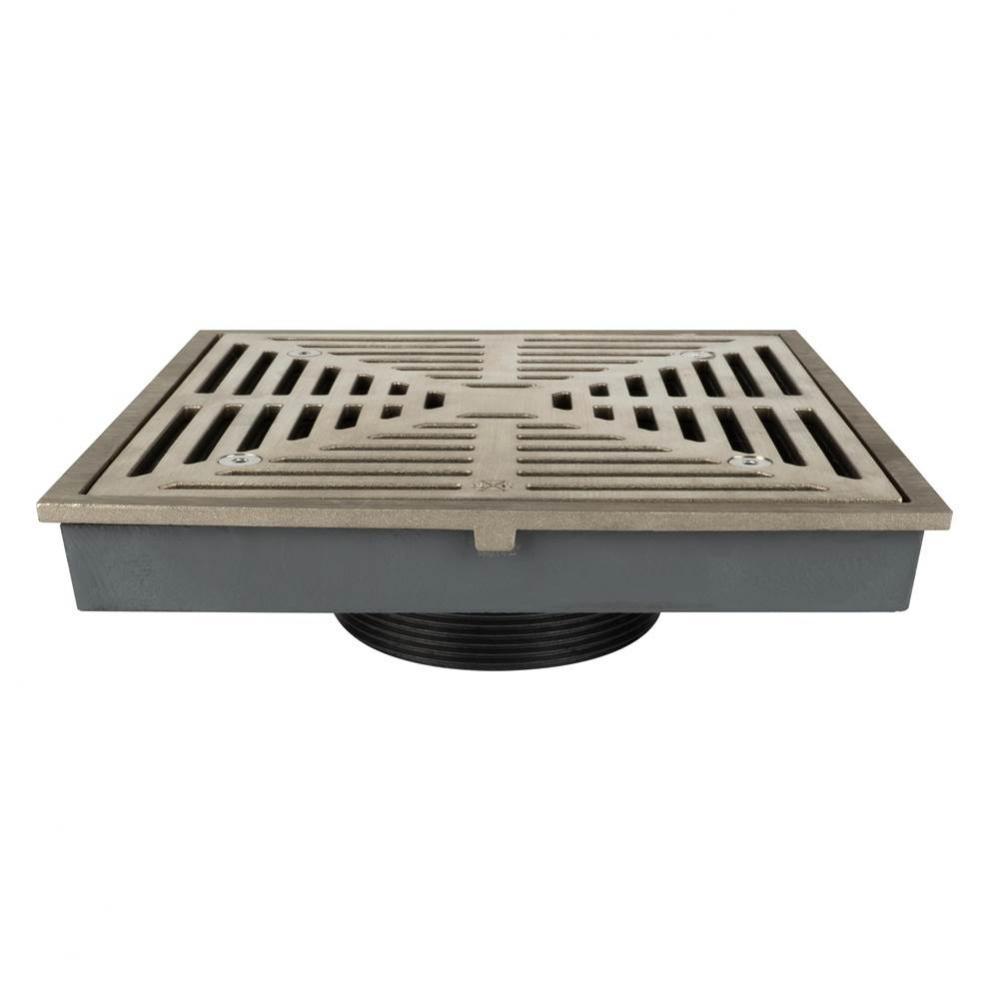 Adj Floor Drain Head 9ci R&s Sqr - Nb Veneer