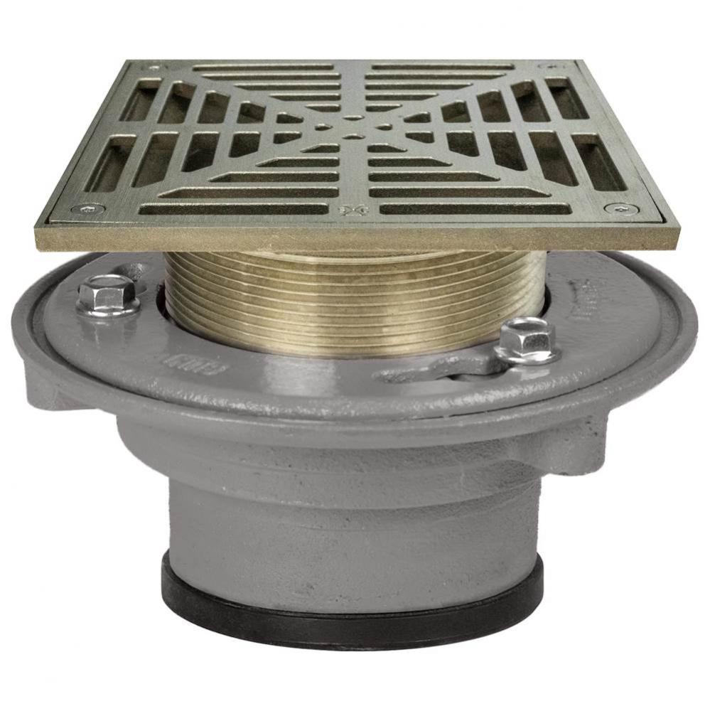 Adj Flashing Drain 3 Pj 6nb R&s Sq