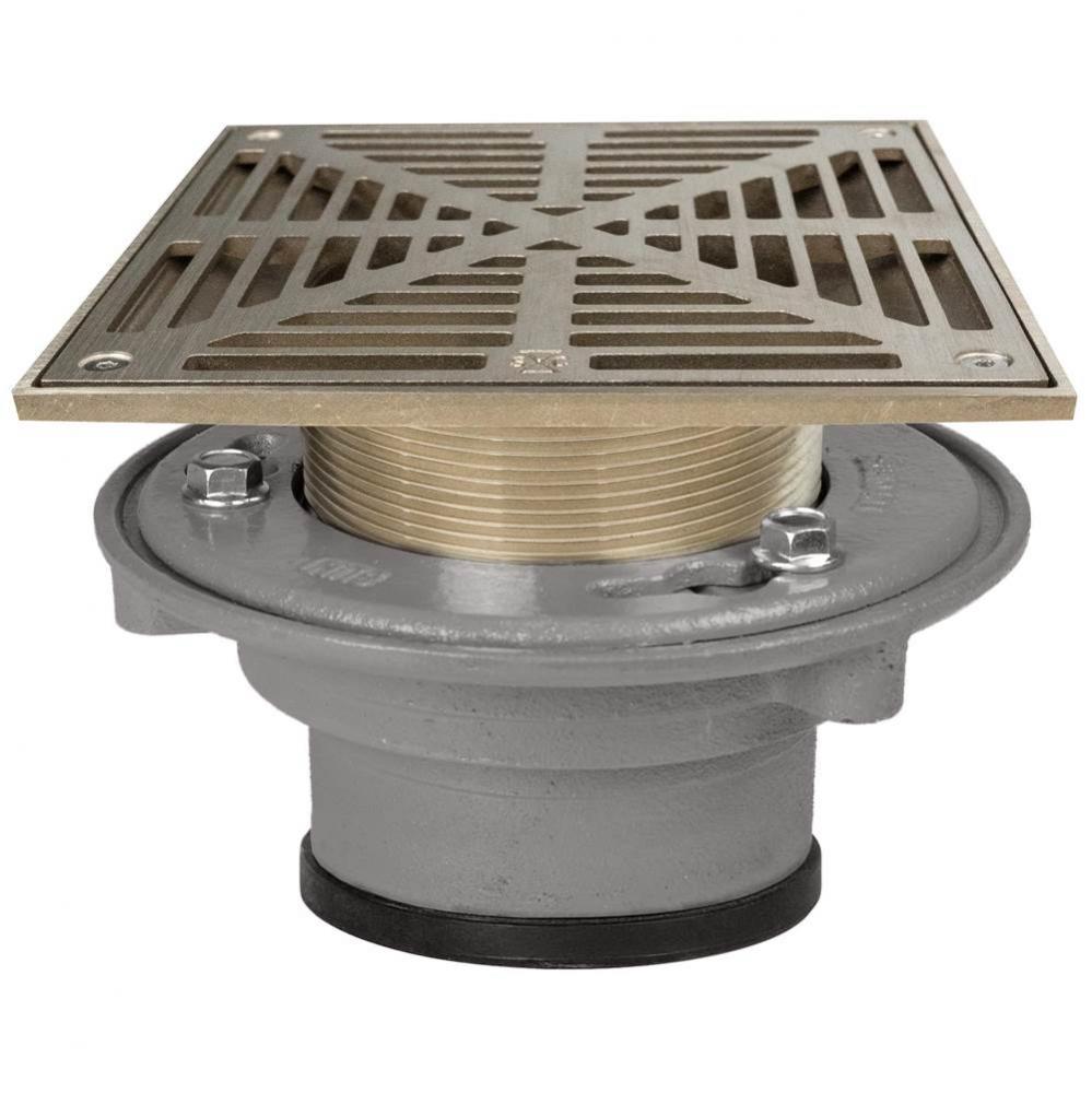 Adj Flashing Drain 3 Pj 7nb R&s Sq