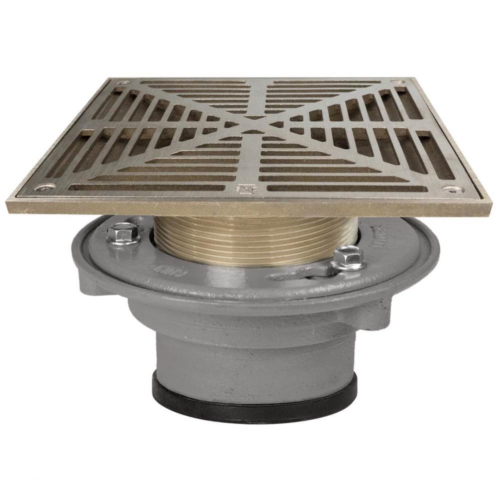 Adj Flashing Drain 3 Pj 8nb R&s Sq