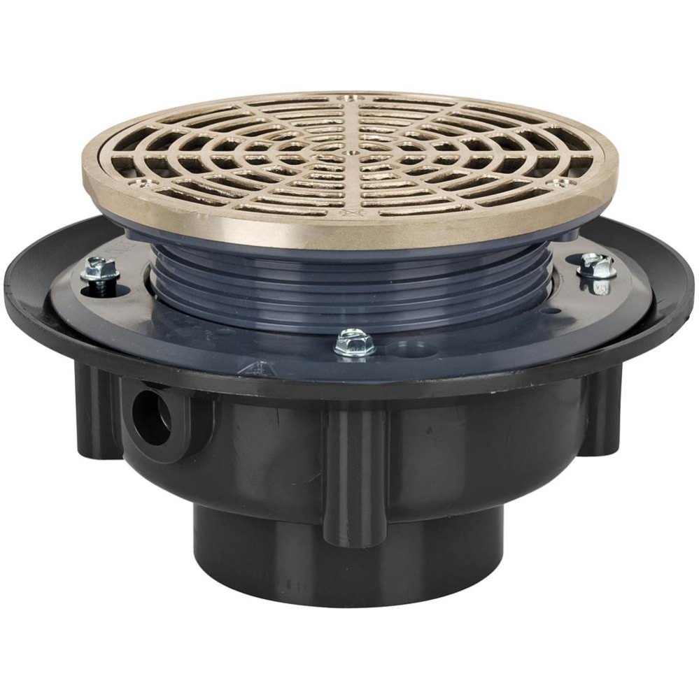 Adj Flashing Drain 4 Abs 6nb R&s Rnd