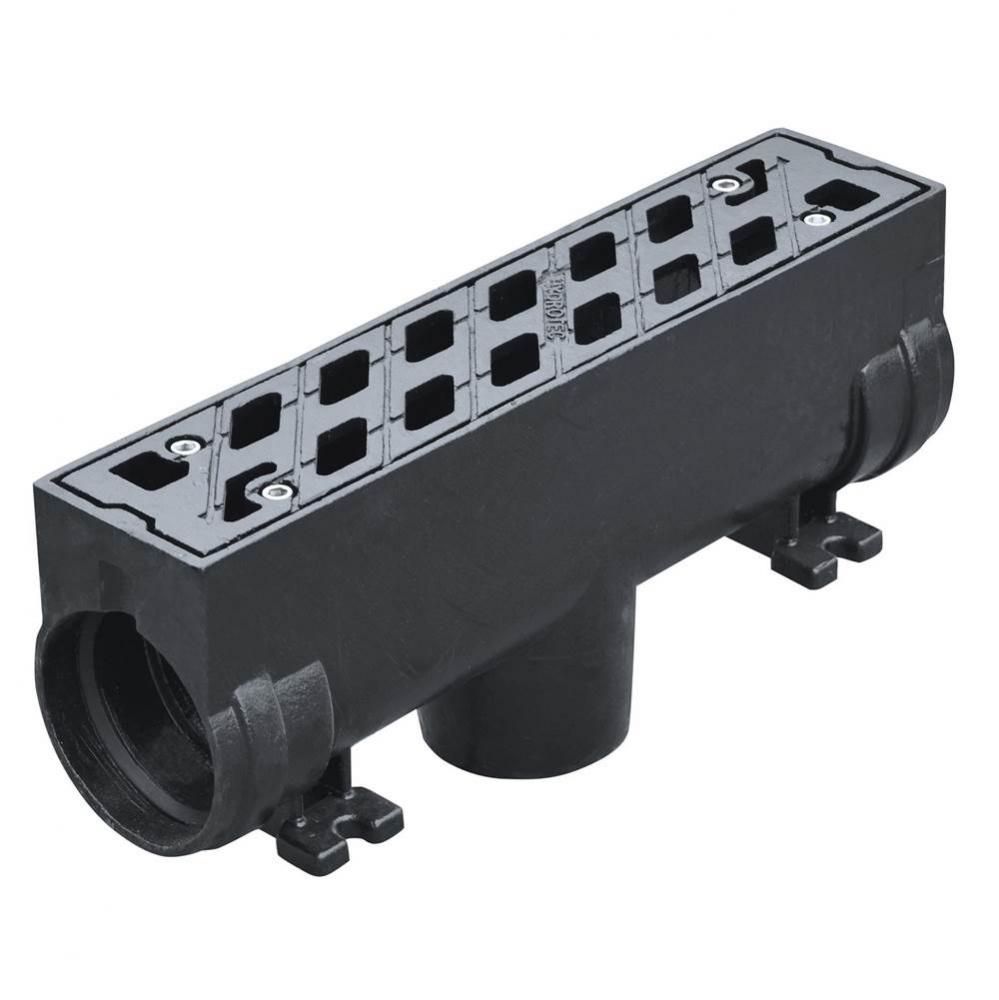 Hydroblock 100 1/2m Channel/grate - Botm Out - Remv Grate