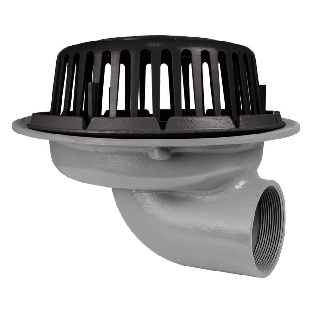 Roof Drain 15dia 3nh- 90-deg Side Outlet Connection