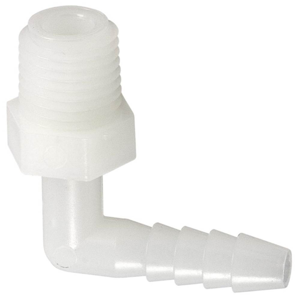 17100360 - Elbow 3/8 Barb x 1/4 Mip Nylon 1/bg