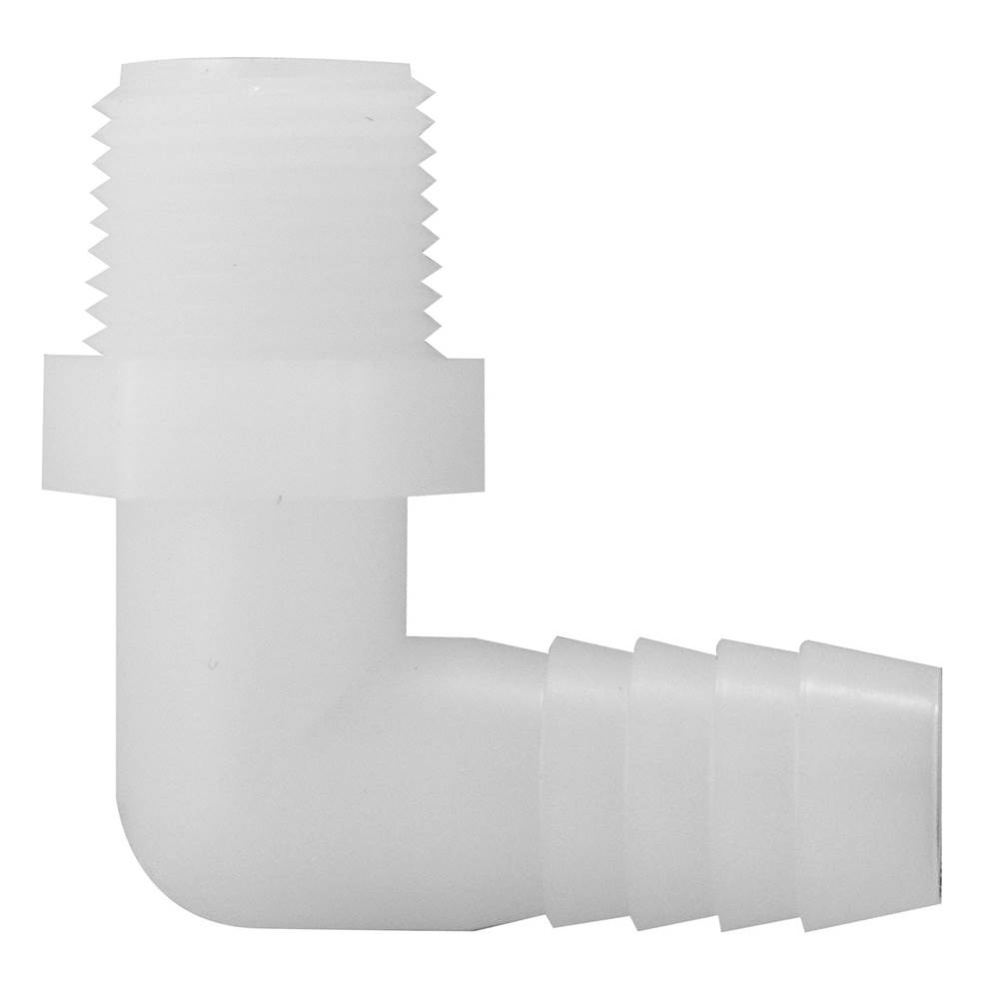 Elbow 1/2 Barb x 3/8 Mip Nylon 1/bg