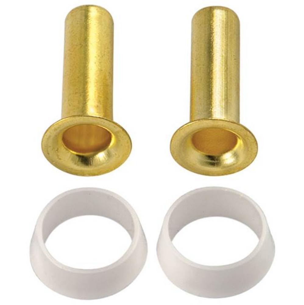 17000107 - Ferrule 3/8 Od Comp Delrin W/ Brass Insert Nl 2/bg
