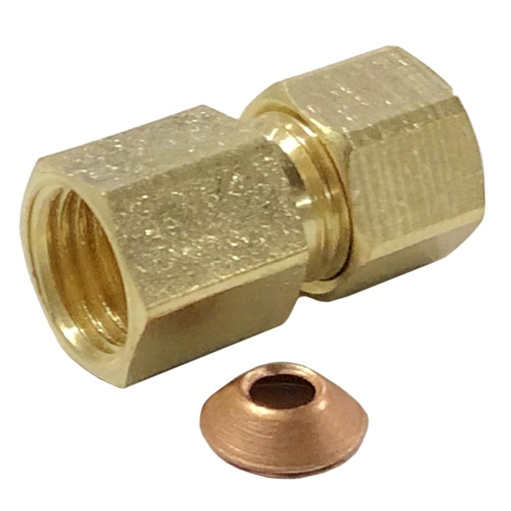 Adapter 1/4 Compression x 1/4 Female Flare W/gasket Nl 1/bg