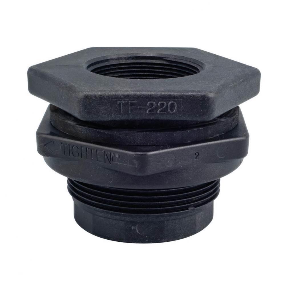 17101848 - Bulkhead Union Polypropylene 2 Fip W/ Epdm Washer 1/bg