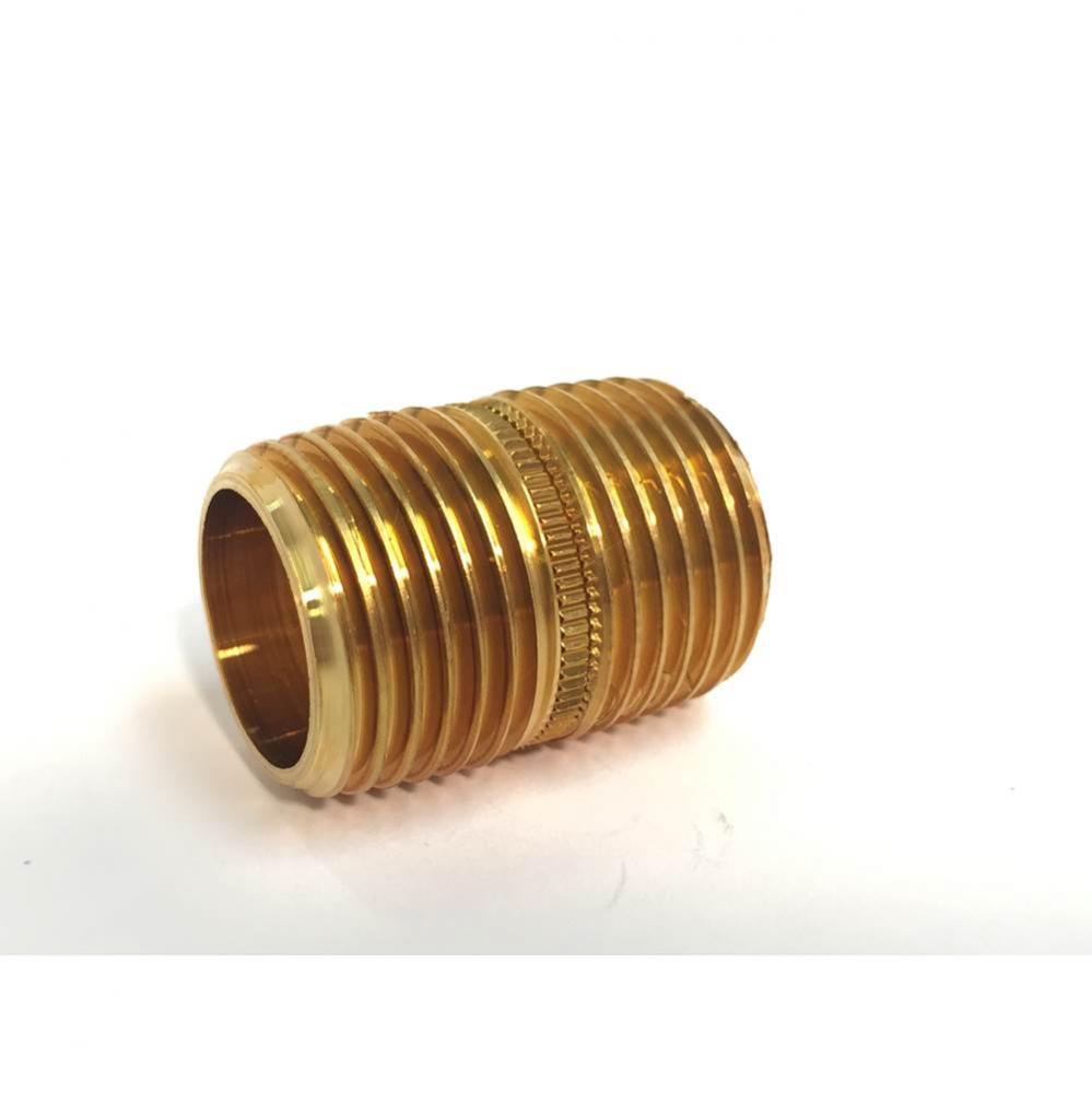 C17700299 - Pipe Nipple Yellow Brass 1/2 x Close Nl 1/bg