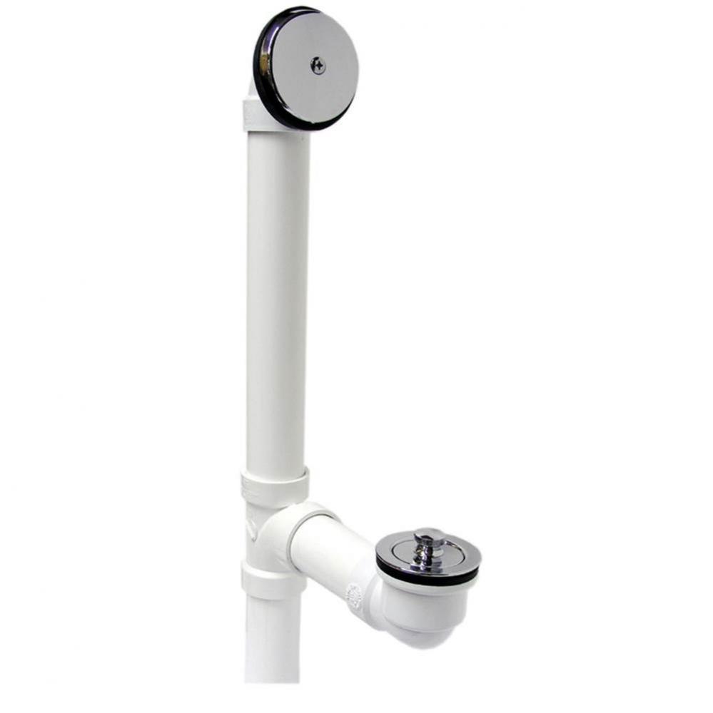 Twst-n-clse W&o White Tublr Brs Drain Body Chrome