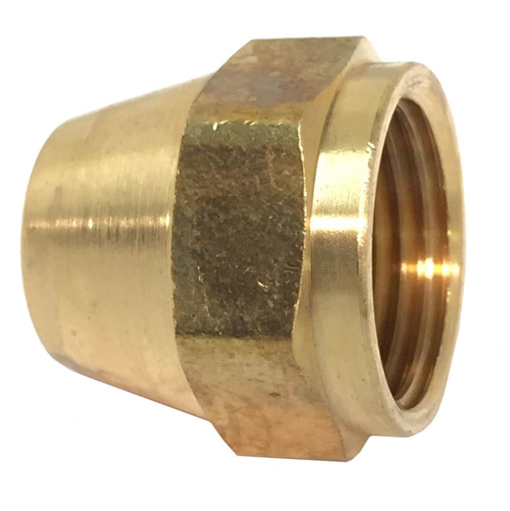 Short Rod Nut 3/8 Od Flare Leaded 1/bg