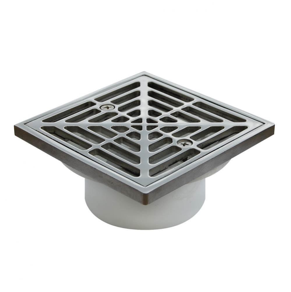 Drain Gen Purpose 2 Pvc Polss R&s Sq