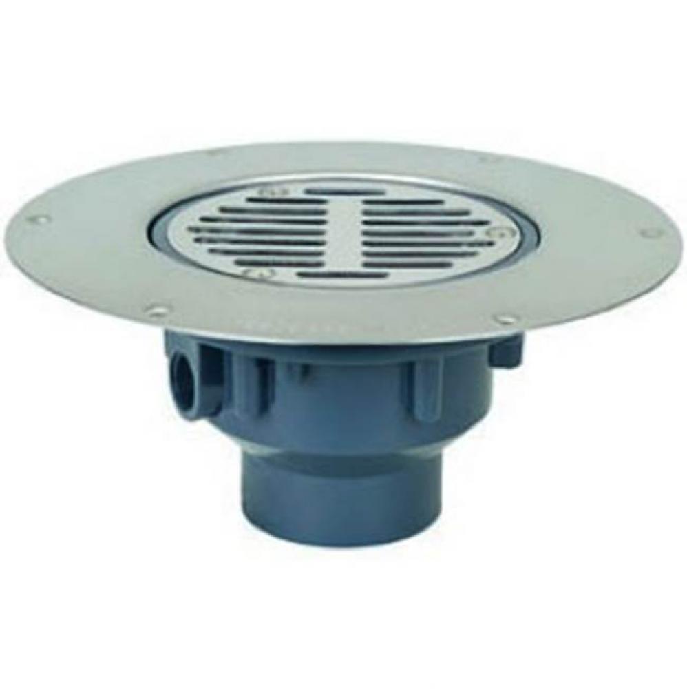 Drain Fl Halo 3 Pvc Ss R&s Rnd