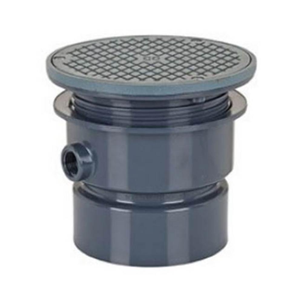 Adj Floor Cleanout 4 Pvc 6Ci R And C Rnd-Y