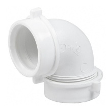 Sioux Chief 230-8206125 - 90 Elbow 1-1/2 Sj x Sj W/poly Washers White 1/bg