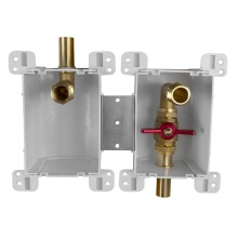 Sioux Chief 687-3PH2 - Servicebox (red/blk) Heater 2box Vlv Box&non 3/4 x 3/4 M.swt/prs/push