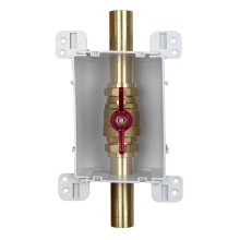 Sioux Chief 687-4PD - Servicebox (blue) 1 Vlv W/drn 1 M.swt x 1 M.swt/prs/push