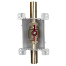 Sioux Chief 687-5PD - Servicebox (blue) 1 Vlv W/drn 1-1/4 M.swt x 1-1/4 M.swt/prs/push