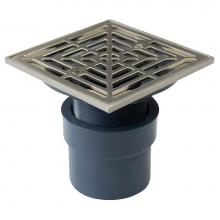 Sioux Chief 820-20PKQ - Drain Shower On Grade Pvc Nickel R&s Sq