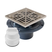 Sioux Chief 821-T200PKQ - Drain & Plug Shwr Pan Pvc Nik Fnsh R&s Sq