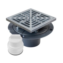 Sioux Chief 821-T200PSQ - Drain & Plug Shwr Pan Pvc Ss R&s Sq