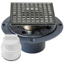 Sioux Chief 821-T2PQCP - Drain & Plug Shwr Pan Pvc Chrm Sq