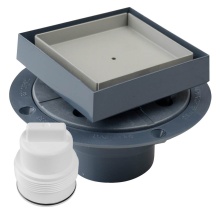 Sioux Chief 821-T2PT4A - Tile Drain 4 And Plug Shower Pan Pvc 2In