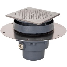 Sioux Chief 822-CF3DSQ - Cleanout Fl Halo 3 Di Nh Ss R&c Sq