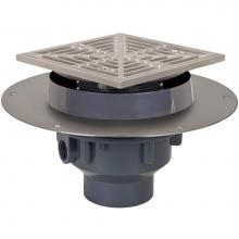 Sioux Chief 822-F2PSQ - Drain Fl Halo 2 Pvc Ss R&s Sqr