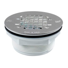 Sioux Chief 828-2PK - Drain Shwr Wht Nocaulk Ss Strn Snap