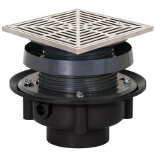 Sioux Chief 833-3ASQ - Drain Finish Line 3 Abs 6ss R&s Sqr