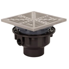 Sioux Chief 842-2ASQ - Drain Floor Adj 2 Abs 5ss R&s Sqr