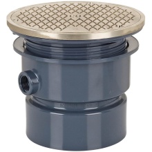 Sioux Chief 852-4PNR - Adj Floor Cleanout 4 Pvc 6nb R&c Rnd