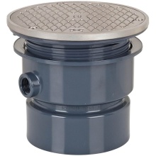 Sioux Chief 852-4PSR - Adj Floor Cleanout 4 Pvc 6ss R&c Rnd